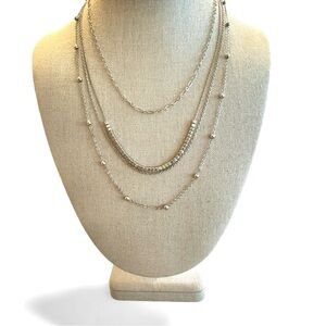 Silver Layered Necklace
